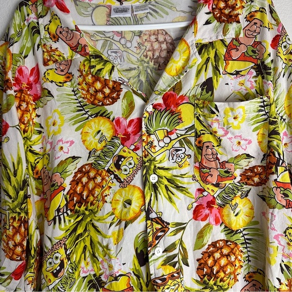 Spongebob Squarepants Vintage Button Up Shirt Size XXL - Picture 3 of 6